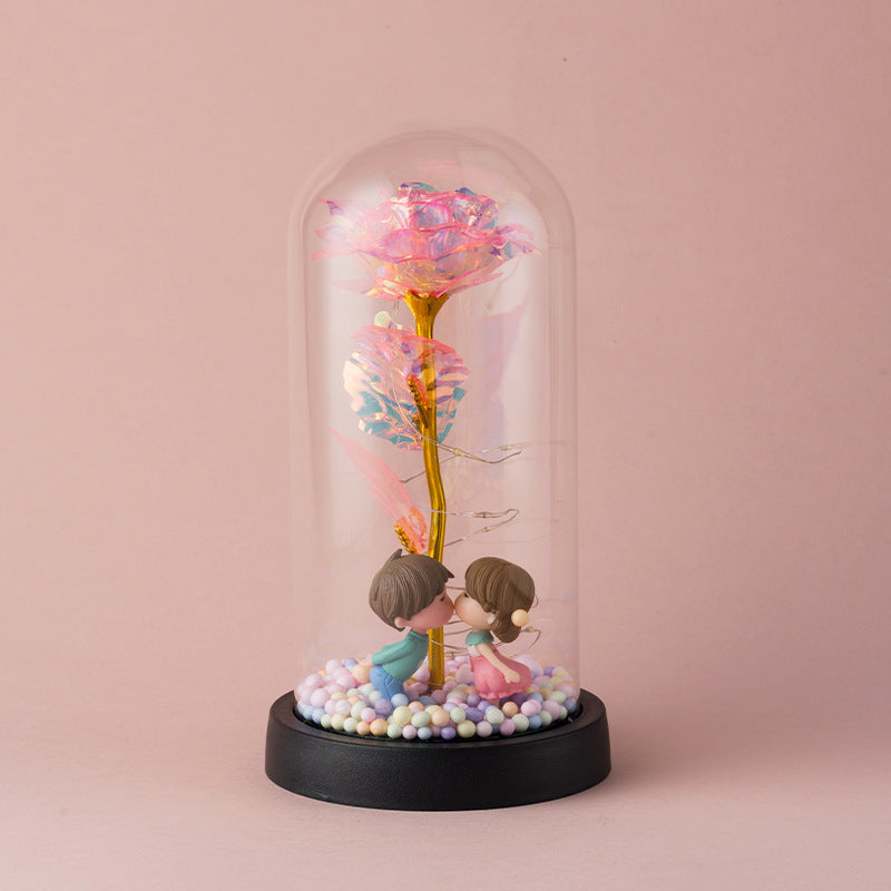 Forever Rose Dome™| Premium Artificial Rose in Glass With LED Lights