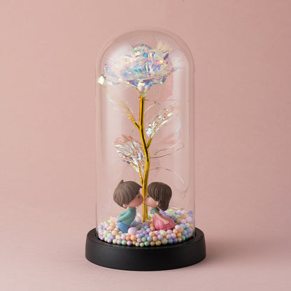 Forever Rose Dome™| Premium Artificial Rose in Glass With LED Lights