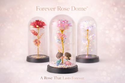 Forever Rose Dome™| Premium Artificial Rose in Glass With LED Lights