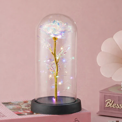 Forever Rose Dome™| Premium Artificial Rose in Glass With LED Lights