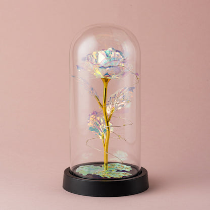 Forever Rose Dome™| Premium Artificial Rose in Glass With LED Lights